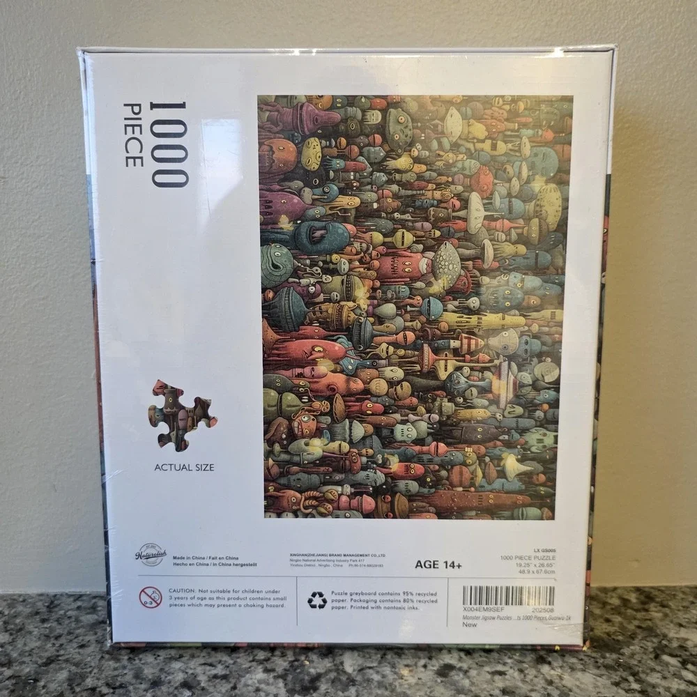 Naturelish Monster Characters 1000 Piece Jigsaw Puzzle Art Multi Color New